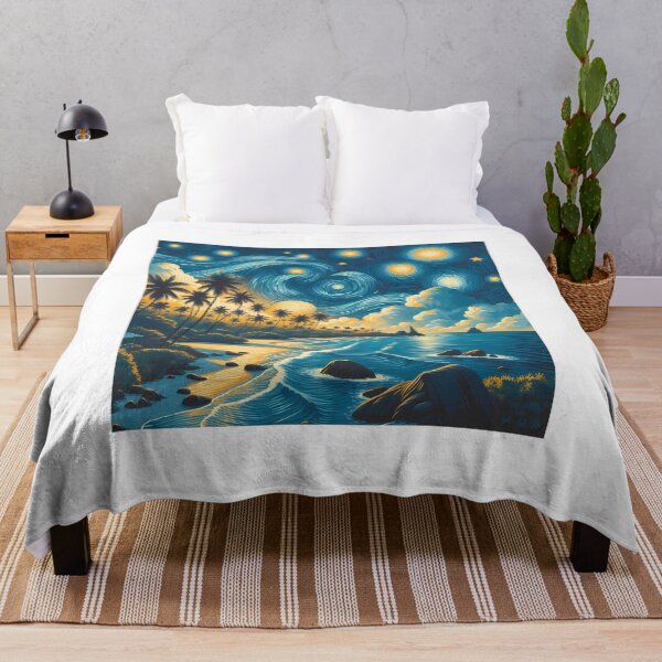 Artikelvorschau, Seychellen, Design im Stil von Vincent van Gogh Sternennacht entworfen und verkauft von CreativeSparkzz.