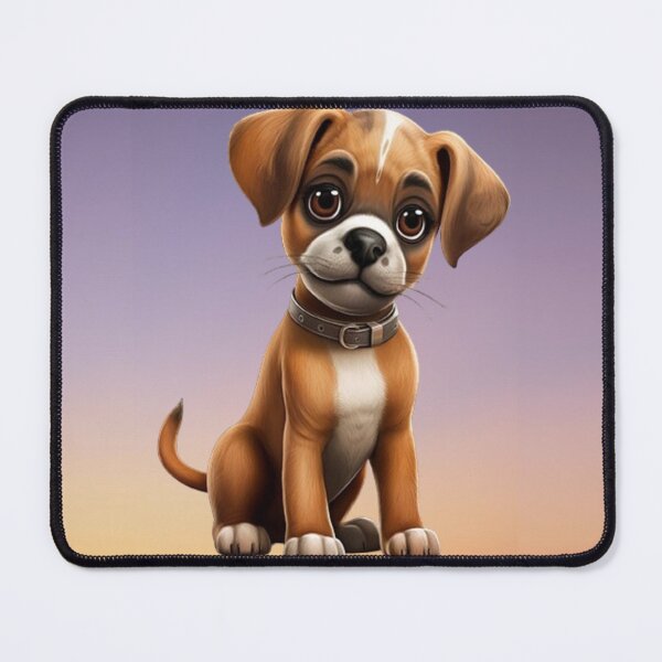 Item preview, Cute dog puppy breed Boxer puppy in sitting position designed and sold by JaroDesign2023.
