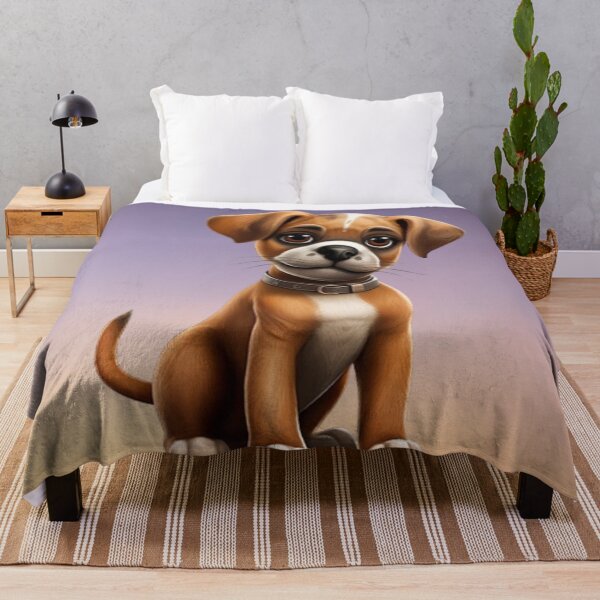 Item preview, Cute dog puppy breed Boxer puppy in sitting position designed and sold by JaroDesign2023.