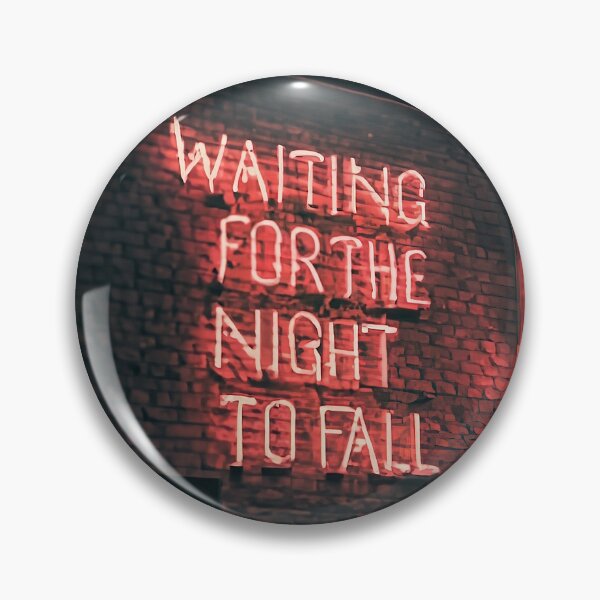 Vista previa del artículo con la obra «Esperando que caiga la noche - Día de San Valentín (Electric Dreams) - NEÓN ROJO», diseñado y vendido por SorryFrog.