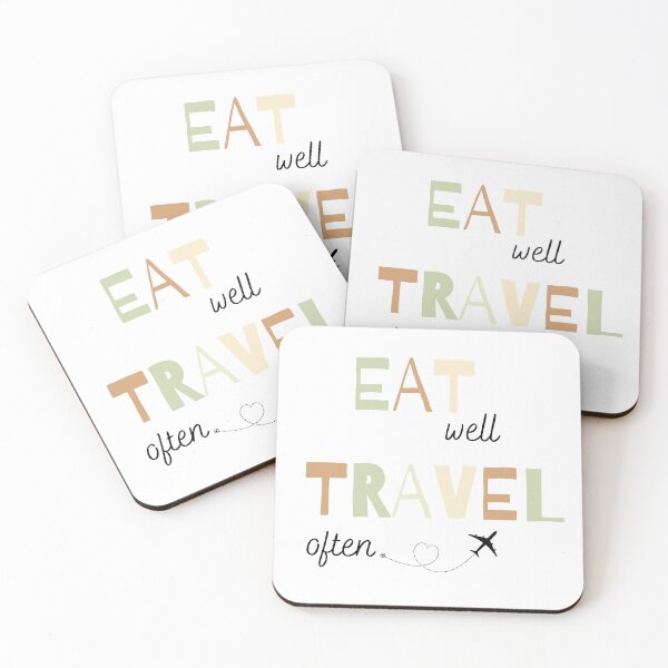 Item preview, Eat Well, Travel Often designed and sold by Inspirely.