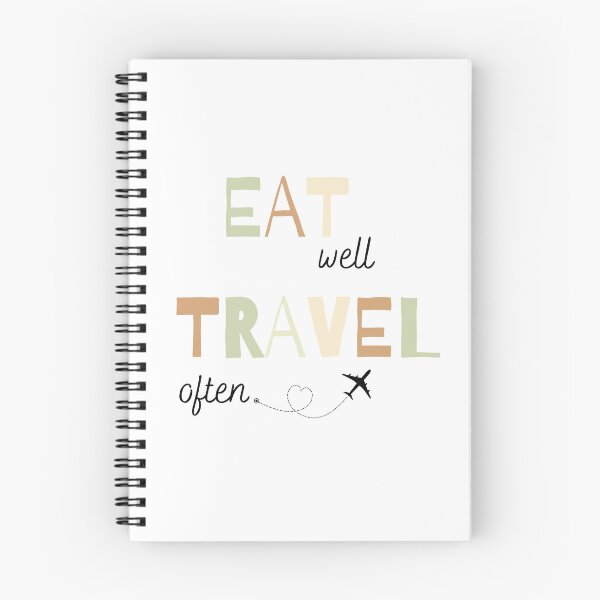 Item preview, Eat Well, Travel Often designed and sold by Inspirely.