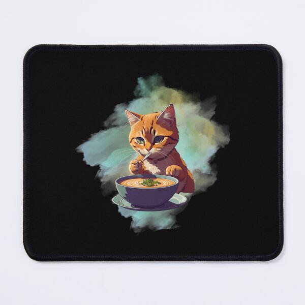 Item preview, "Soup-Loving Kitty v2: Adding Whiskered Charm to Your Day! designed and sold by Lahate.