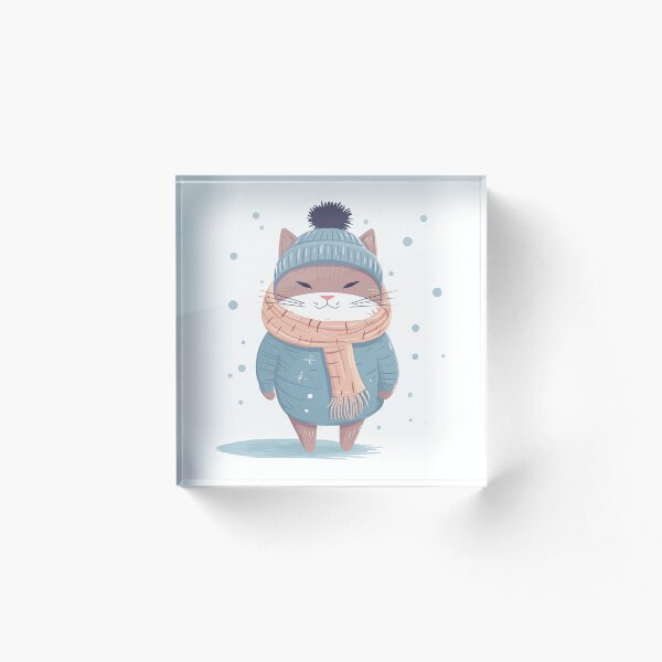 Item preview, Cute cat in winter clothes designed and sold by randrdesign.