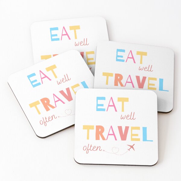 Item preview, Eat Well, Travel Often designed and sold by Inspirely.