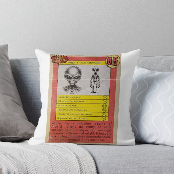 Aperçu de l'œuvre Area 51 Alien Invader, carte de combat d'horreur rétro créée et vendue par Silurostudio.