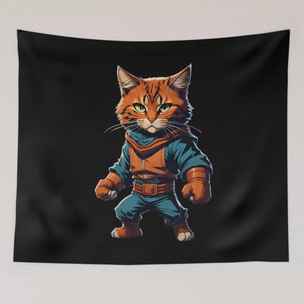 Item preview, Lonely fighting cat designed and sold by cuatrilenio.