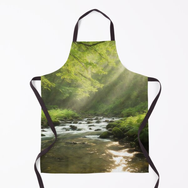 Item preview, Enchanted Morning: Sunbeams Dancing over a Verdant Stream designed and sold by ArtComixHaven.
