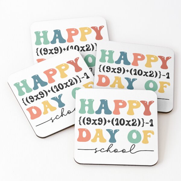 Item preview, Happy 100 Days Of School Equation - Retro Groovy   designed and sold by Smix Pixels.
