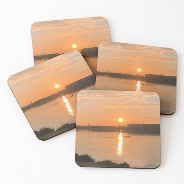 Item preview, Bachman Lake Dallas Texas Rower at Sunrise designed and sold by Neeshki.