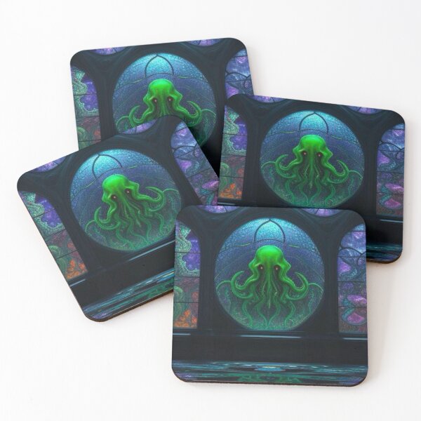 Item preview, Eldritch Enigma: Cthulhu Stained Glass Wall Art designed and sold by WastelandsEdge.