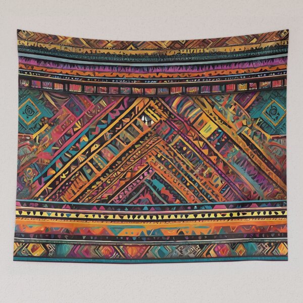 Item preview, Painted abstract tribal pattern designed and sold by SweetRossel.