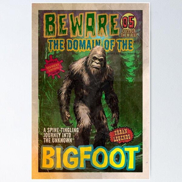 Bigfoot, retro horror Póster