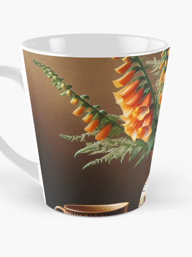 Thumbnail 3 of 4, Coffee Mug, Foxgloves In Ceramic designed and sold by ComputerContent.