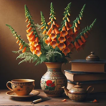Artwork thumbnail, Foxgloves In Ceramic by ComputerContent
