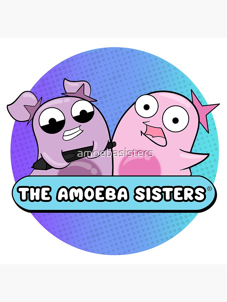 Thumbnail 2 of 2, Greeting Card, Amoeba Sisters Logo designed and sold by amoebasisters.