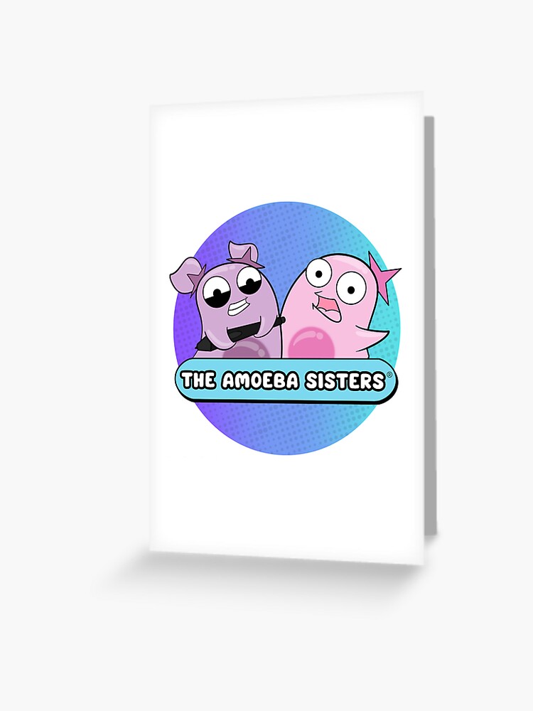 Thumbnail 1 of 2, Greeting Card, Amoeba Sisters Logo designed and sold by amoebasisters.