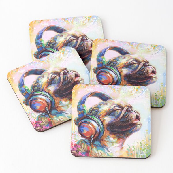 Item preview, Pug's Beat Bliss designed and sold by LeonDevenice.