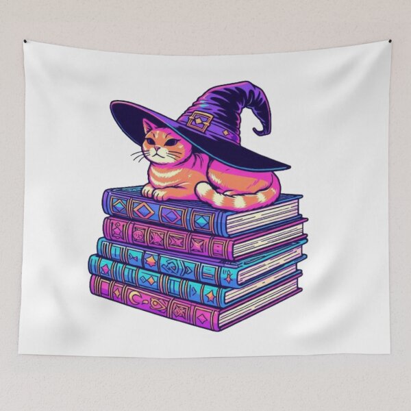 Item preview, Orange magical witch cat designed and sold by DakaPixelArt.