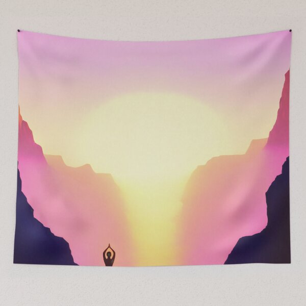 Item preview, Sunset Yoga Serenity: Grounded Bliss in Nature's Embrace designed and sold by PanoramaPrints.