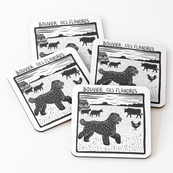 Item preview, Bouvier Des Flandres Stamp Art designed and sold by BrinaDraws.