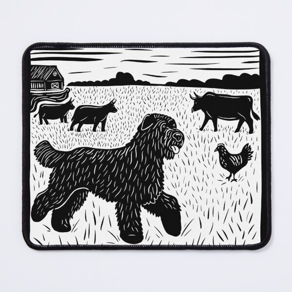 Item preview, Bouvier Des Flandres Stamp Art designed and sold by BrinaDraws.