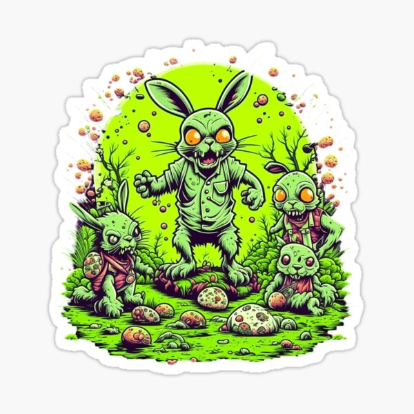 Item preview, Zombie Easter Bunny designed and sold by HolidayBug.