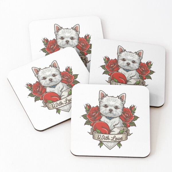 Item preview, Westy dog roses with love  designed and sold by bukajart.