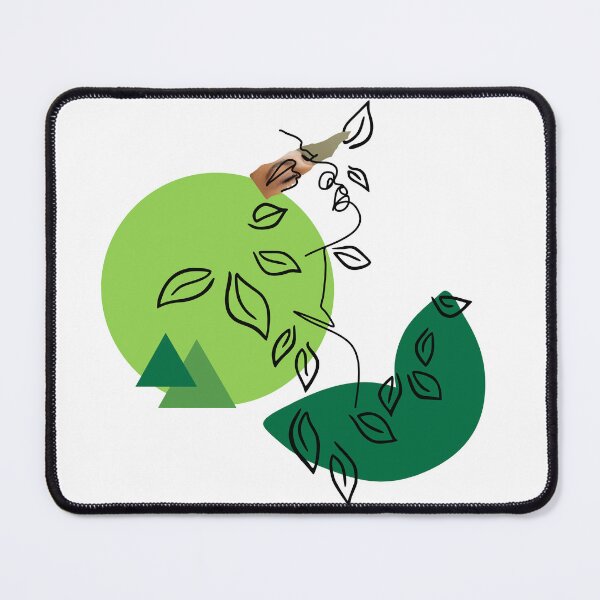Item preview, Woman among leaves in Line Drawing | Artistic Fusion designed and sold by brynatshop.