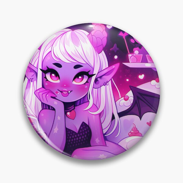 Item preview, Kawaii Goth Dessert Demon Anime Girl designed and sold by bubblegoth.