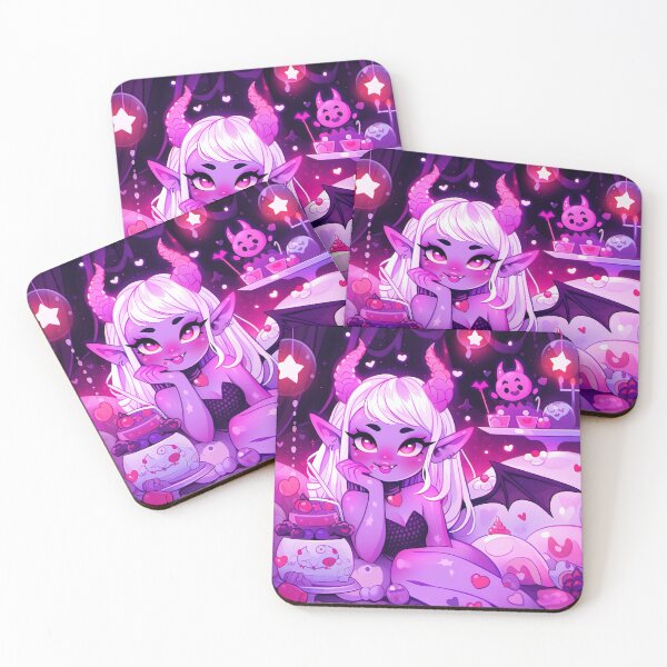 Item preview, Kawaii Goth Dessert Demon Anime Girl designed and sold by bubblegoth.