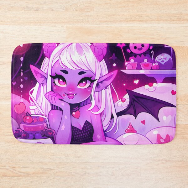 Item preview, Kawaii Goth Dessert Demon Anime Girl designed and sold by bubblegoth.