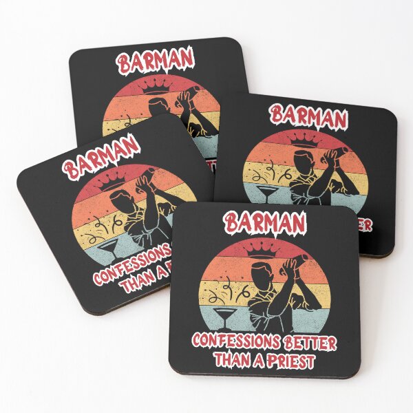 Item preview, Barman, confessions better than A priest,   funny gift for bartender, designed and sold by GroonSpace.