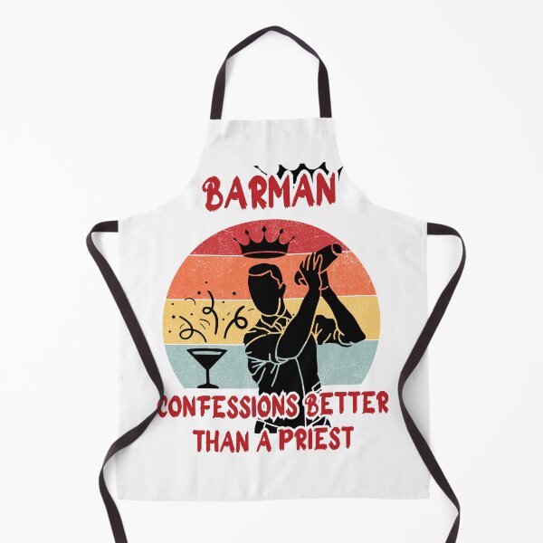 Item preview, Barman, confessions better than A priest, funny gift for bartender, designed and sold by GroonSpace.