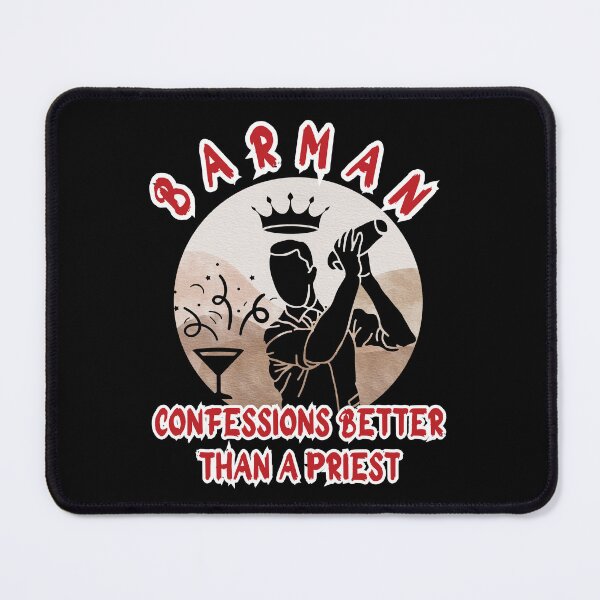 Item preview, Barman, confessions better than A priest, funny gift for bartender, designed and sold by GroonSpace.