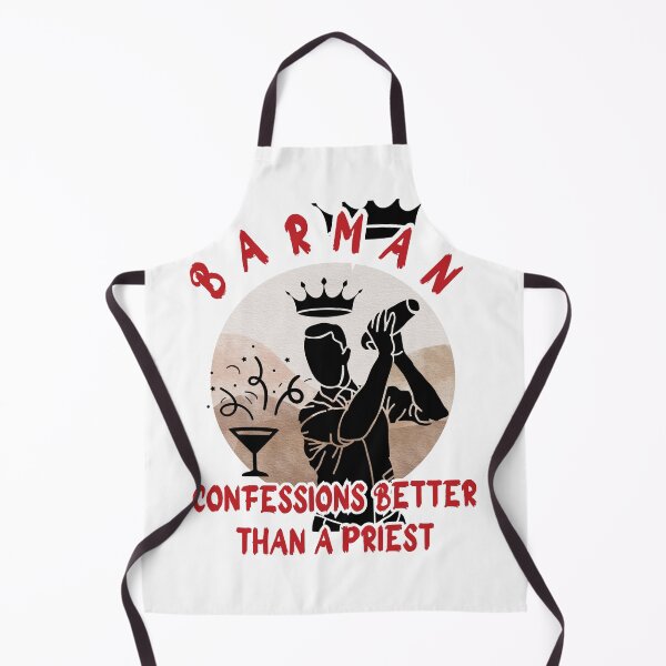 Item preview, Barman, confessions better than A priest, funny gift for bartender, designed and sold by GroonSpace.
