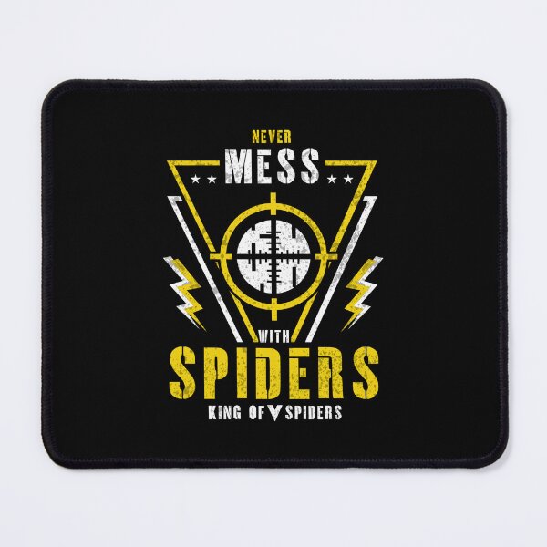 Item preview, Yellow Kumo Bull's Eye Triangle Lightning Never Mess With Spiders Logo designed and sold by KumosBrand.