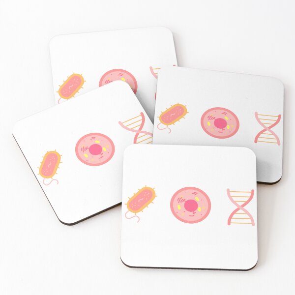 Aperçu de l'œuvre Icônes de laboratoire de biologie rose et orange créée et vendue par bcnsauwin.