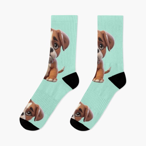 Item preview, Cute dog puppy breed Boxer puppy in sitting position designed and sold by JaroDesign2023.