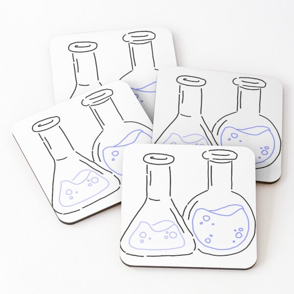 Item preview, Chemistry Flasks Pair Outline designed and sold by bcnsauwin.