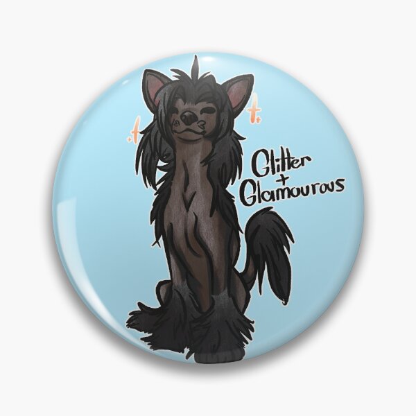 Item preview, Glitter + Glamorous Black Chinese Crested designed and sold by Sparklepupfaeri.
