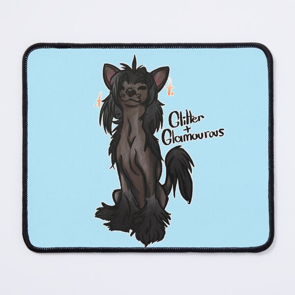 Item preview, Glitter + Glamorous Black Chinese Crested designed and sold by Sparklepupfaeri.