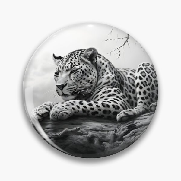 Item preview, Pencil-drawn Jaguar Black and White Design designed and sold by Pencil-Art.