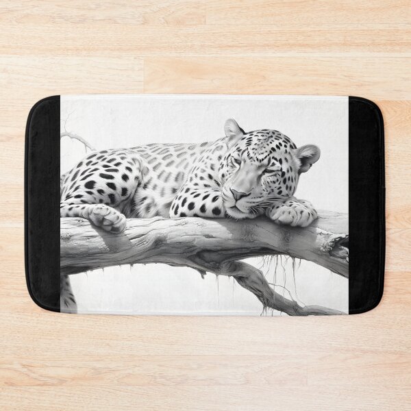 Item preview, Pencil-drawn Jaguar Black and White Design designed and sold by Pencil-Art.