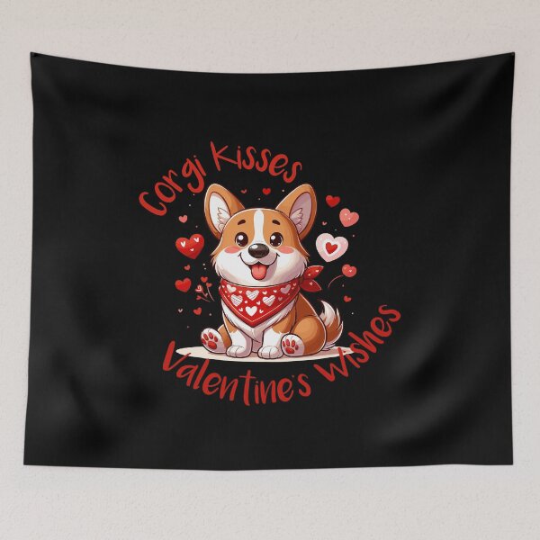 Item preview, Adorable Valentine Corgi with Heart Bandana designed and sold by DaniGirls.