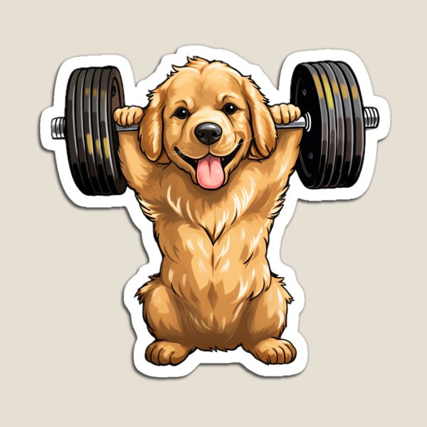 Artikelvorschau, Golden Retriever hebt Gewichte entworfen und verkauft von powerpointer.