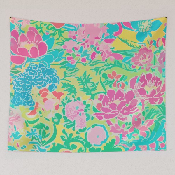 Item preview, Preppy spring flowers on yellow designed and sold by SophieClimaArt.