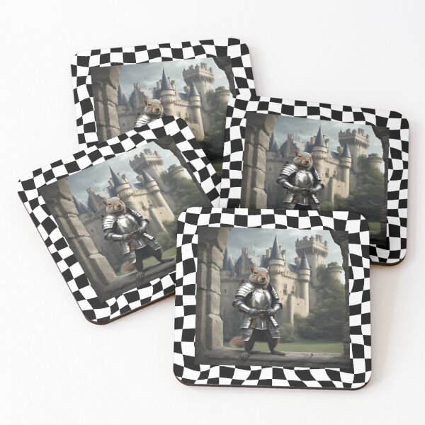 Item preview, Warrior Squirrel Knight Checked Border designed and sold by missdebi27.