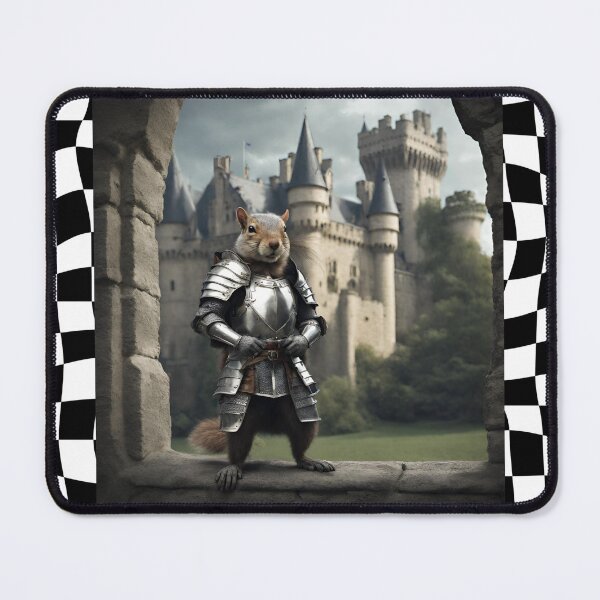 Item preview, Warrior Squirrel Knight Checked Border designed and sold by missdebi27.