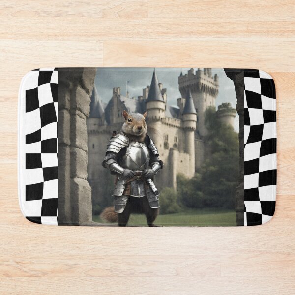 Item preview, Warrior Squirrel Knight Checked Border designed and sold by missdebi27.